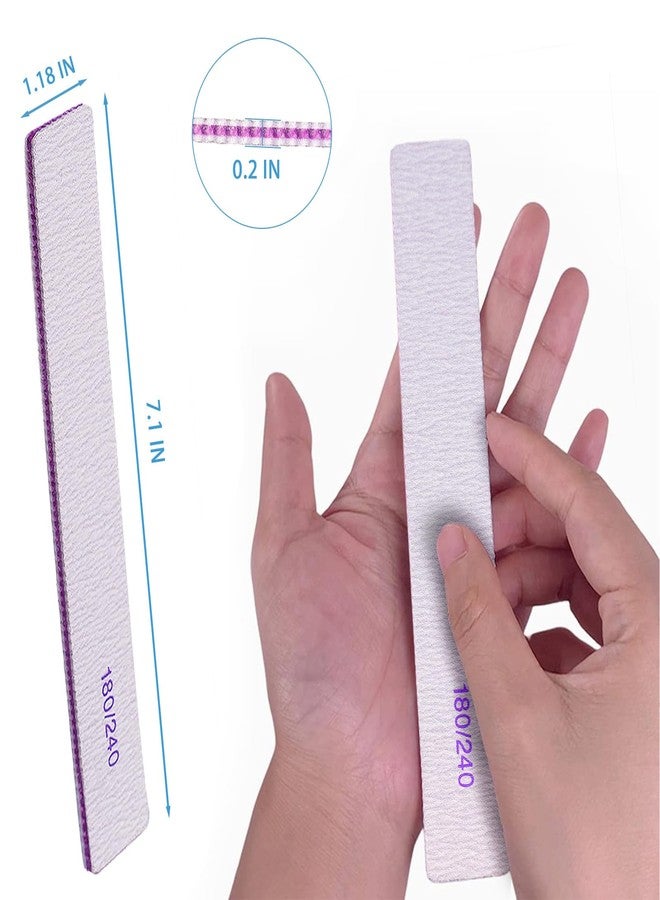 GigaGround Nail Files (24 Packs), Professional 180/240 Grit Double Sided Emery Boards for Natural Nails Fingernail Toenail File Kit, Heavy Duty Emory Nail Filer Set Limas para Uñas Acrílicas Profesional - Image 5